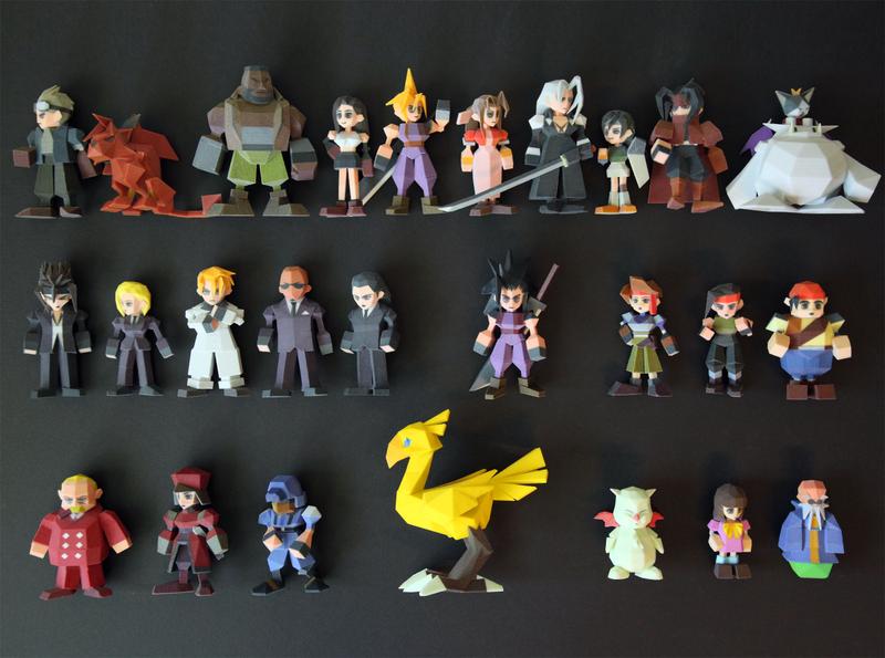 Illustration for article titled The Cast of Final Fantasy VII, 3D-Printed. It's Fantastic.